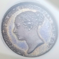 イギリス 1853年 6ペンス 銀貨 ヴィクトリア女王 NGC PF64