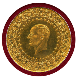 【SOLD】トルコ 1969年 500クルシュ金貨 MONNAIE DE LUXE NGC MS64