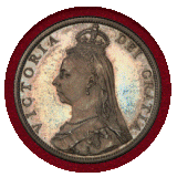 イギリス 1887年 フローリン 銀貨 ヴィクトリア ジュビリーヘッド PCGS PR64CAM