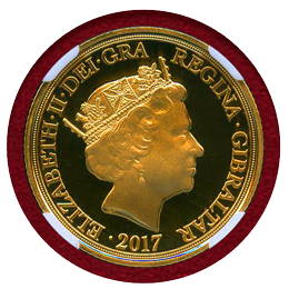 【SOLD】ジブラルタル 2017年 ソブリン 金貨 NGC PF70UC ER