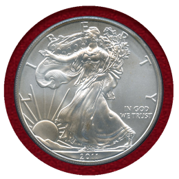 アメリカ 2011年 $1 銀貨 シルバーイーグル PCGS MS70 FS Mercantiサイン