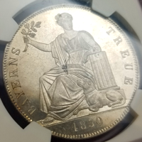 ドイツ バイエルン 1830年 ターラー 銀貨 国民の忠誠 NGC MS65