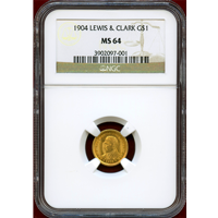 【SOLD】アメリカ 1904年 $1 金貨 ルイス・クラーク博覧会 NGC MS64