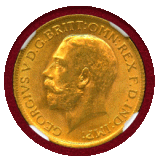 【SOLD】イギリス 1915年 ソブリン 金貨 ジョージ5世 NGC MS64
