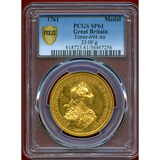 イギリス 1761年 ジョージⅢ世 戴冠式 金メダル PCGS SP61