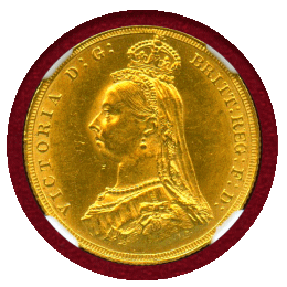 イギリス 1887年 ソブリン 金貨 ヴィクトリア ジュビリーヘッド NGC MS63