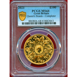 イギリス 2021年 £100 金貨 クイーンズビースト コンプリーター PCGS MS68