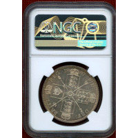 【SOLD】イギリス 1887年 2フローリン 銀貨 ヴィクトリア ジュビリーヘッド MS64