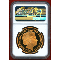 イギリス 2011年 5ポンド 金貨 ウィリアム&キャサリン御結婚記念 NGC PF70UC