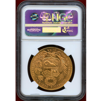 ペルー 1965年 100ソル 金貨 女神座像 NGC MS65