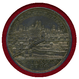 ドイツ レーゲンスブルク 1766年 ターラー 都市景観 PCGS AU55