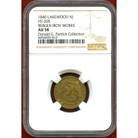 アメリカ レイクウッド 1840年 トークン Bergen Iron Works NGC AU58