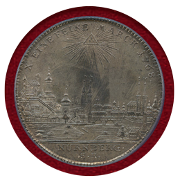 【SOLD】ドイツ ニュルンベルク 1768SR ターラー 銀貨 都市景観 PCGS MS63