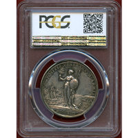 イギリス 1713年 アン女王 ユトレヒト条約締結記念銀メダル PCGS SP61