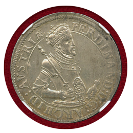 1564-95年 オーストリア ターラー銀貨 フェルディナント2世 NGC MS63