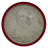 オーストリア (1780) ターラー銀貨 マリアテレジア リストライク PCGS MS63