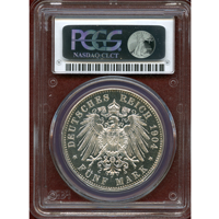【SOLD】ドイツ リューベック 1904A 5マルク 銀貨 双頭の鷲 PCGS PR67CAM