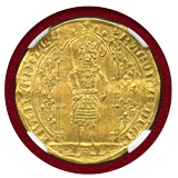 【SOLD】フランス (1364-80) フランカピエ 金貨 シャルル5世 NGC MS62