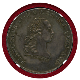 ドイツ レーゲンスブルク 1792年 ターラー 銀貨 都市景観 NGC AU58