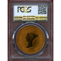 イギリス 2008(1887)年 クラウン 黄銅貨 ファンタジー ボノミ PCGS PR65