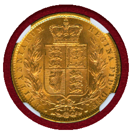 イギリス 1871年 ソブリン 金貨 ヴィクトリア ヤングヘッド シールド NGC MS62
