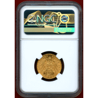 ドイツ ハンブルク 1913J 20マルク 金貨 都市紋章 NGC MS65