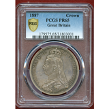 イギリス 1887年 クラウン プルーフ銀貨 ヴィクトリア ジュビリーヘッド NGC PF65