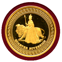 トリスタンダクーニャ 2012年 1/4ソブリン 金貨 ウナとライオン
