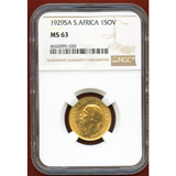 【SOLD】南アフリカ 1929年 ソブリン 金貨 ジョージ5世 NGC MS63