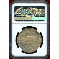 ドイツ ワイマール共和国 1930A 5マルク 銀貨 ツェッペリン NGC PF64