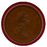 【SOLD】アイルランド 1805年 ペニー プルーフ銅貨 ジョージ3世 NGC PF64BN