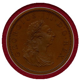 【SOLD】アイルランド 1805年 ペニー プルーフ銅貨 ジョージ3世 NGC PF64BN