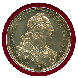 【SOLD】ドイツ アウグスブルク 1744年 ターラー 銀貨 都市景観 NGC MS63PL