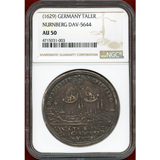 【SOLD】ドイツ ニュルンベルク ND(1629年) ターラー 銀貨 都市景観 NGC AU50