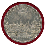 ドイツ ニュルンベルク 1779KR ターラー 銀貨 都市景観 NGC AU Details