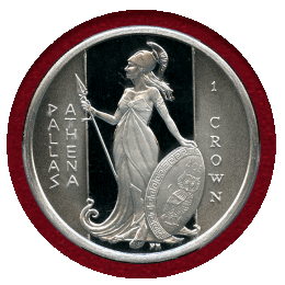 マン島 2014年 クラウン パラジウム貨 アテナ PCGS PR69DCAM FS