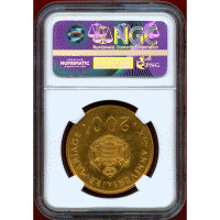 モナコ 1966年 200フラン 金貨 レーニエ3世・グレース王妃ご成婚10周年 NGC MS65