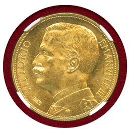 イタリア 1912R 50リレ 金貨 豊穣の女神 NGC MS62
