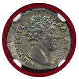 【SOLD】ローマ帝国 161-180年 デナリウス銀貨 マルクス・アウレリウス Ch AU★