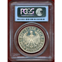 ドイツ ワイマール共和国 1929E 5マルク 銀貨 マイセン PCGS PR63CAM
