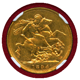 【SOLD】オーストラリア 1894M ソブリン 金貨 ヴィクトリア オールドヘッド XF45