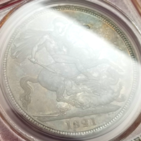 イギリス 1821年 クラウン 銀貨 ジョージ4世 SECUNDO PCGS MS64