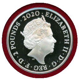 イギリス 2020年 2ポンド プルーフ銀貨 エルトン・ジョン