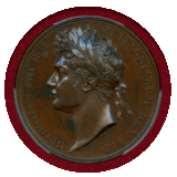 【SOLD】イギリス 1821年 銅メダル ジョージ4世 戴冠記念 PCGS SP63