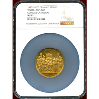 【SOLD】ドイツ 1880年 ギルトブロンズメダル ケルン大聖堂完成記念 NGC MS62