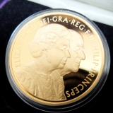 イギリス 2007年 5ポンド 金貨 エリザベス2世 結婚60年記念