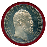 【SOLD】 ドイツ ヴュルテンベルク 1871年 2ターラー ウルム大聖堂修復記念 PR62CAM