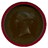 イギリス 1856年 ヴィクトリア女王 W.Wyon作 アート勲章 銅メダル NGC MS64BN