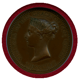 イギリス 1856年 ヴィクトリア女王 W.Wyon作 アート勲章 銅メダル NGC MS64BN