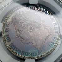 イギリス 1822年 クラウン 銀貨 ジョージ4世 SECUNDO NGC MS63+